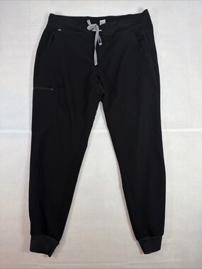 FIGS Zamora Jogger Scrub Black Pants Women’s Size Large